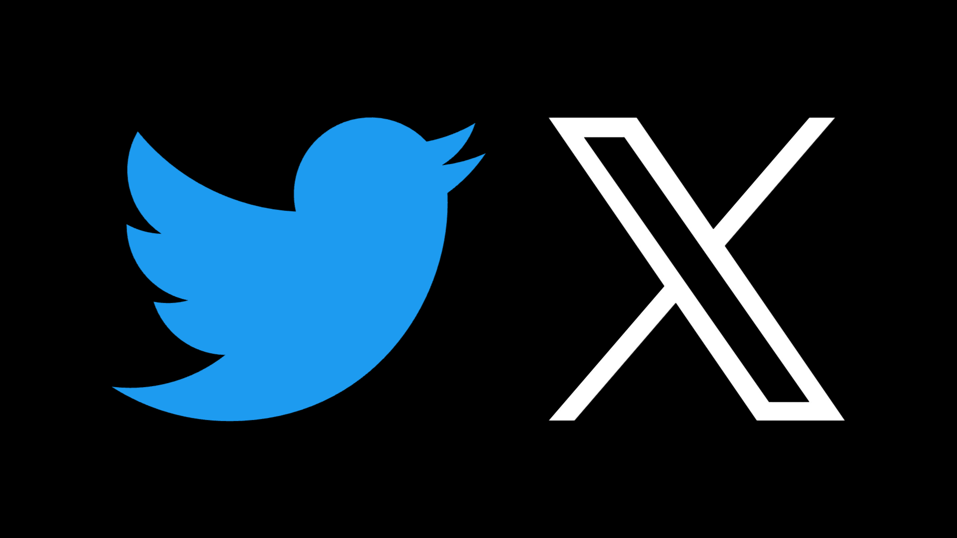 Twitter-logoet med et X symbolsk.