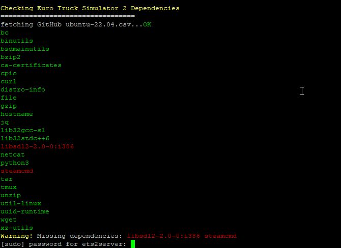 Et skærmbillede af en computerskærm, der viser en liste over kommandoer.